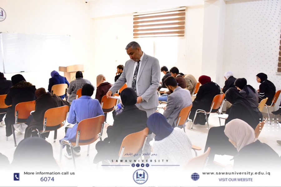 The University President inspects the exams of first-stage students at the Facul…