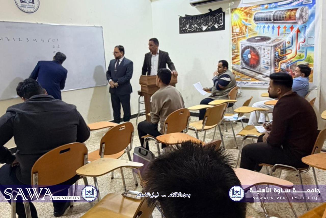 الكلية التقنية الهندسية تقيم الامتحان التجريبي لطلبة قسم التكييف والتبريد