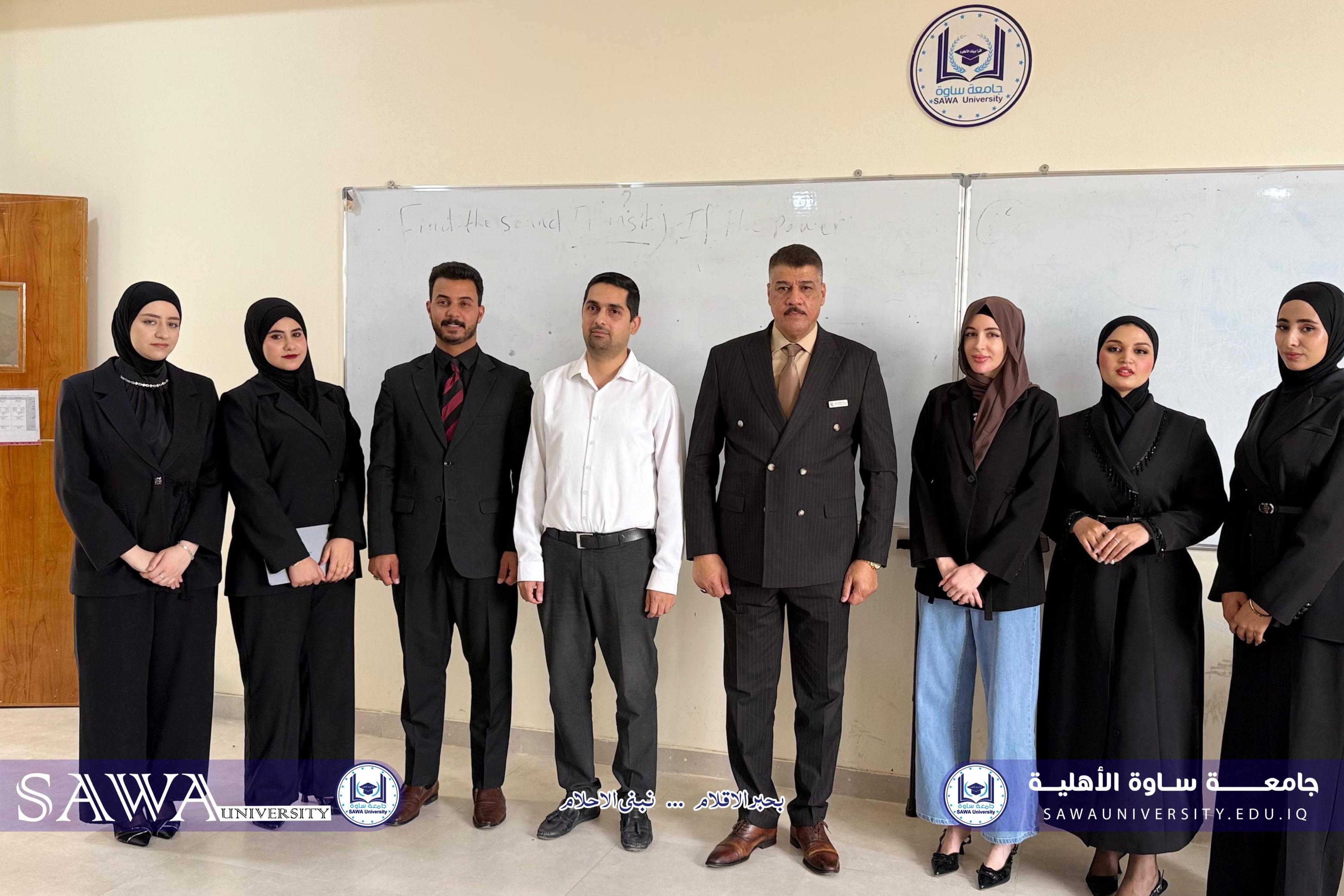 مناقشة بحوث التخرج لطلبة قسم البصريات
