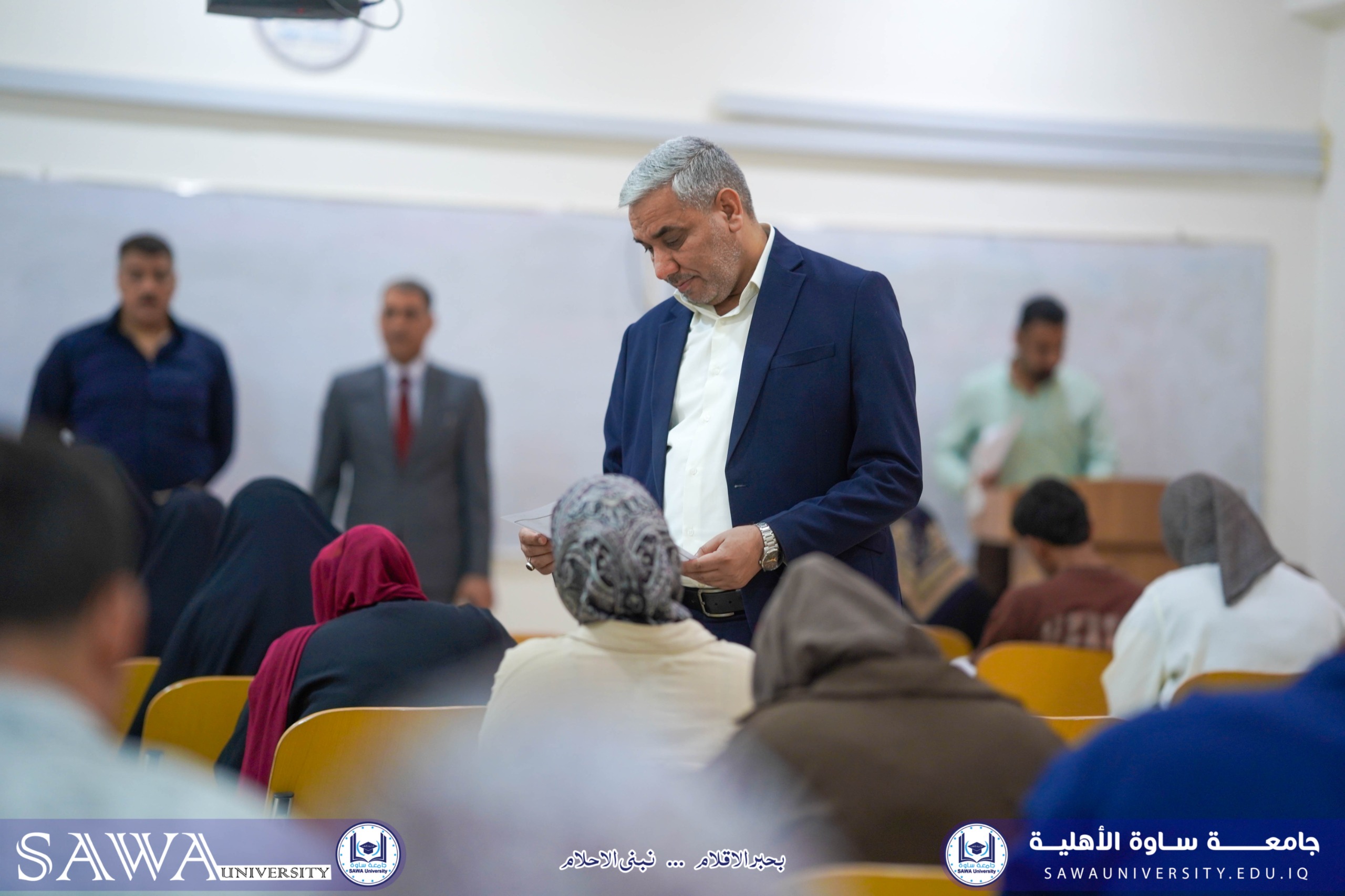 استمرار سير امتحانات كلية التربية وكلية التقنية الهندسية بحضور رئيس الجامعة ومسا…